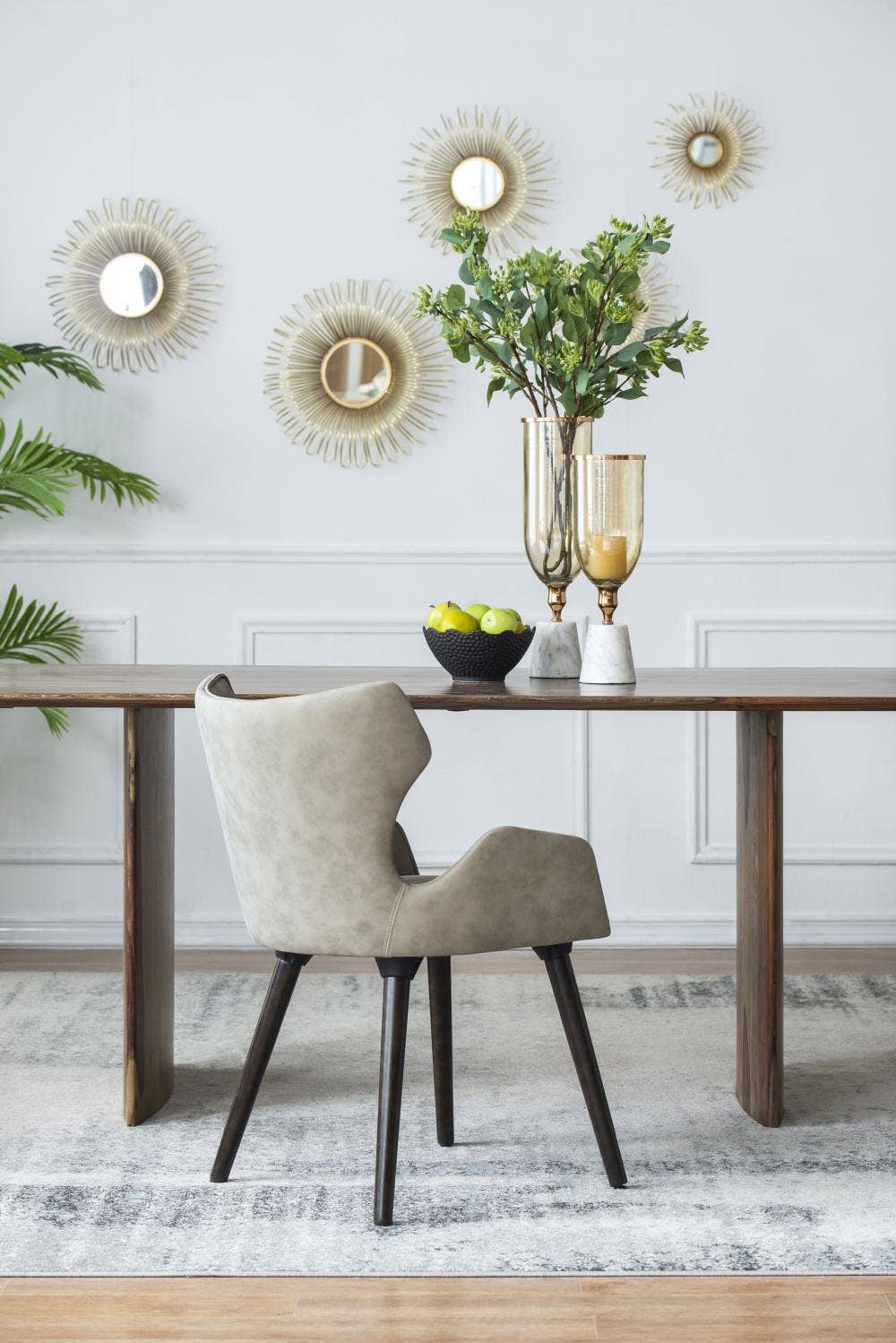 A&B Home Group Inc. - Wholesale Chair - S/2 22x23x32" K/D Dinning Chair - Beige/Black2