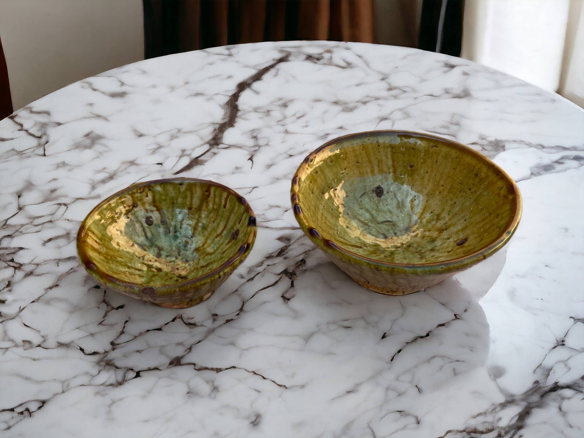 Moroccantastics - Wholesale Bowl - Tamegroute Bowls Ochre Glazed Pottery, Ceramic bowls5