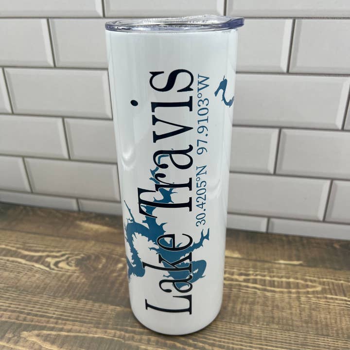 Your Lake Gobelet en acier inoxydable 20oz & 30oz pour la vente par Blue Poppy Designs