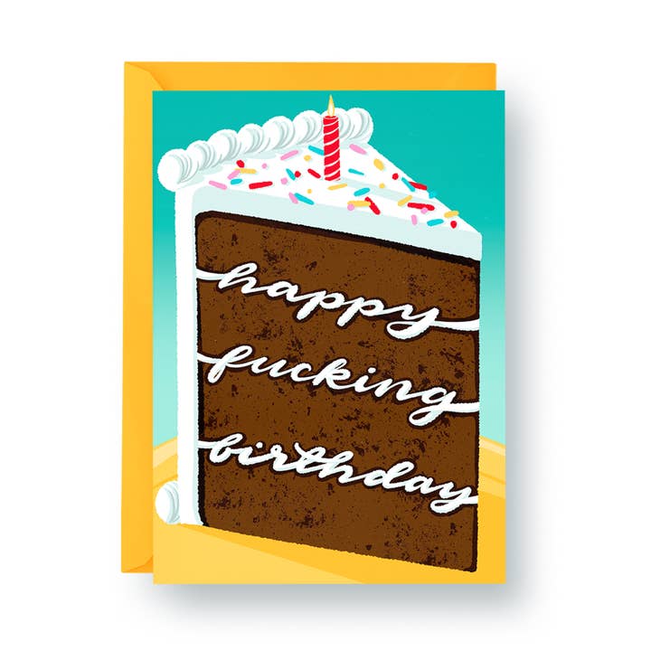 Happy F*cking Birthday (Cake) - A2 Card for wholesale by hey, alissandra