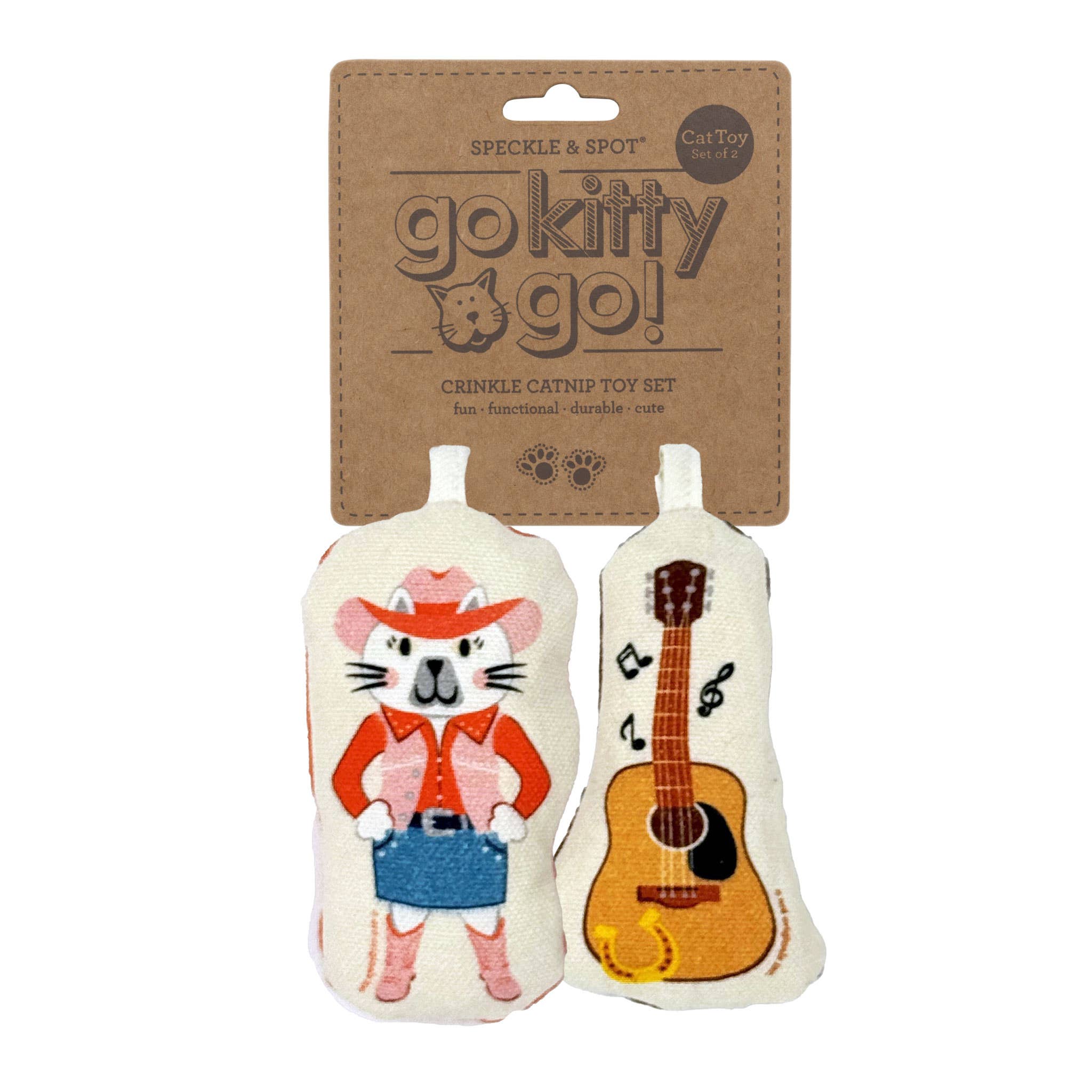 Speckle and Spot by Ore’ Originals - Wholesale Pet Toy Set - Cat - Go Kitty Go Cat Toy Set | Country Music Kitty8