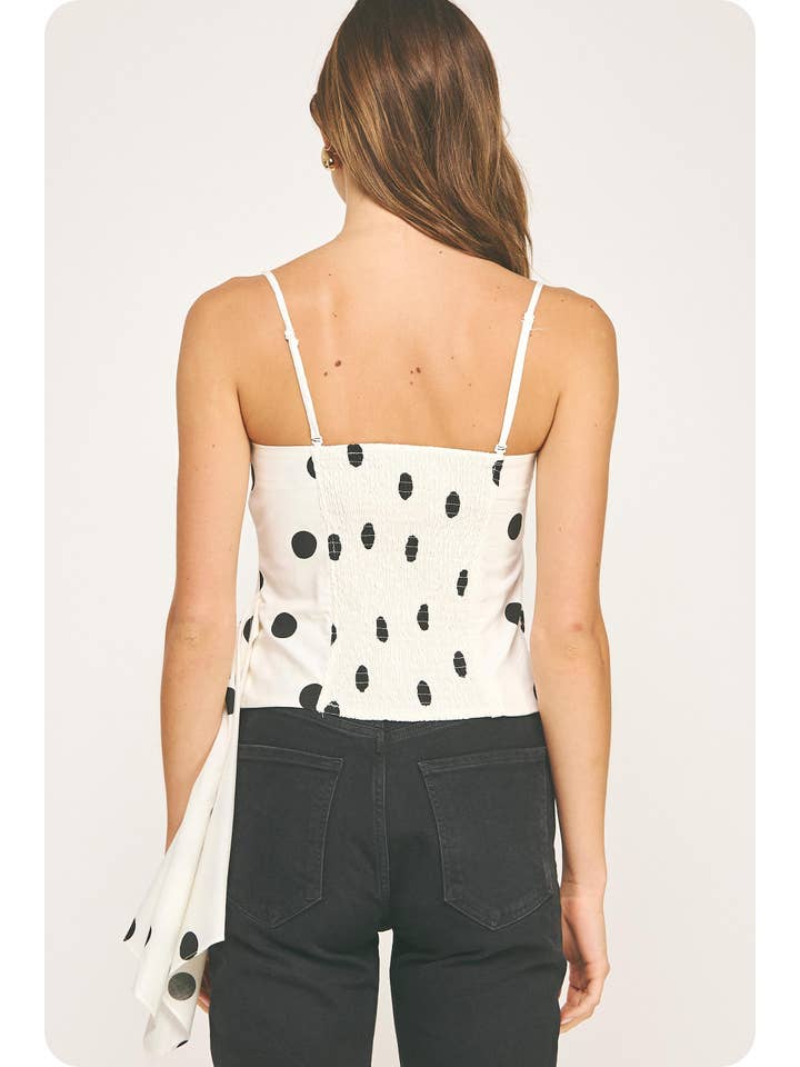 Strut & Bolt - Wholesale Blouse - Women's - Draped Pleat Detail Polka Corset Tube Top13
