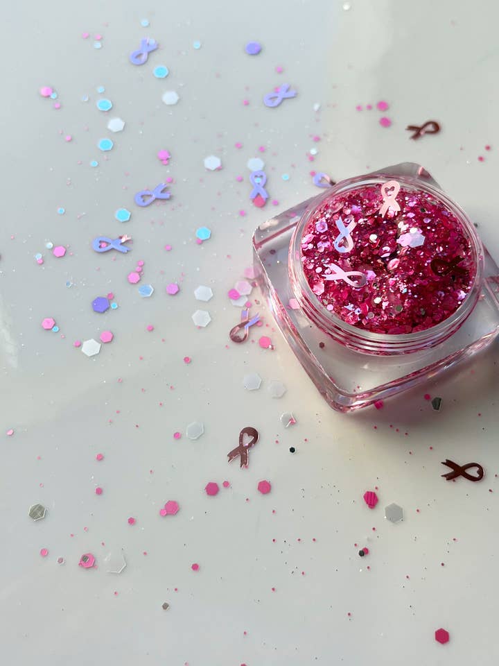 Breast Cancer Awareness Survivor Face and Body Glitter for wholesale by Nola Glitter Goddess