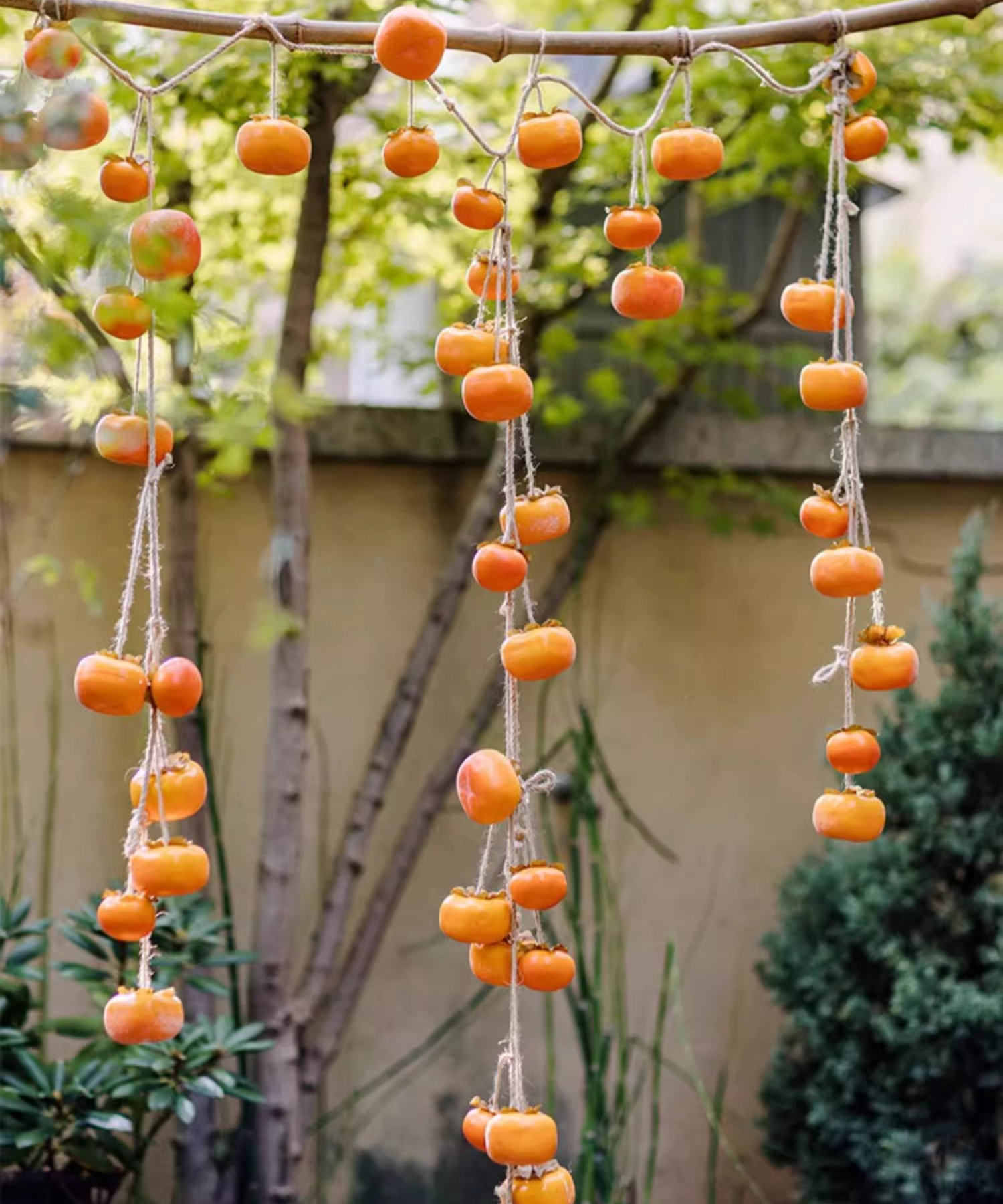 Rustic Reach - Wholesale Artificial Plant - Artificial Persimmon Fruit String Decor 33.8" Long2