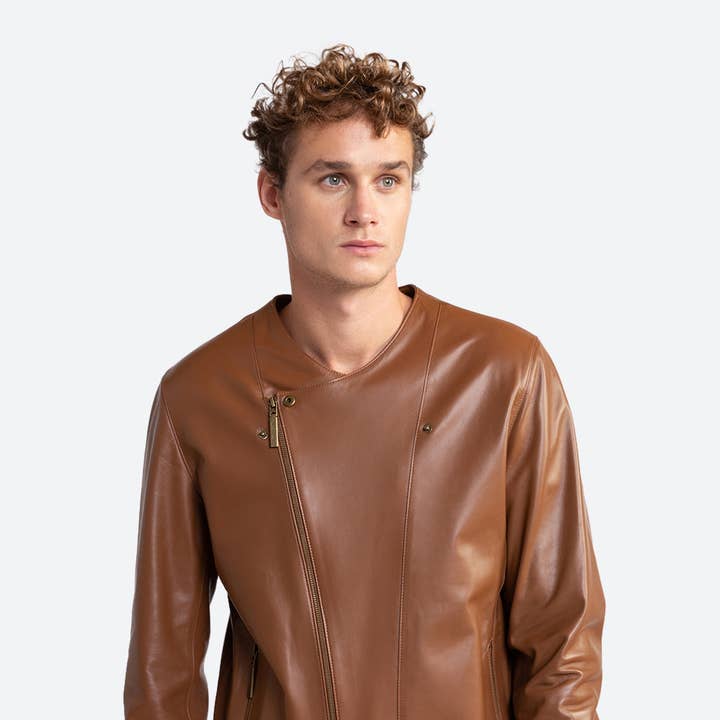 Flavio Leather Biker Jacket in Brown and other Purchase Wholesale bikers apparel. Free Returns & Net 60 Terms on Faire trending on Faire.