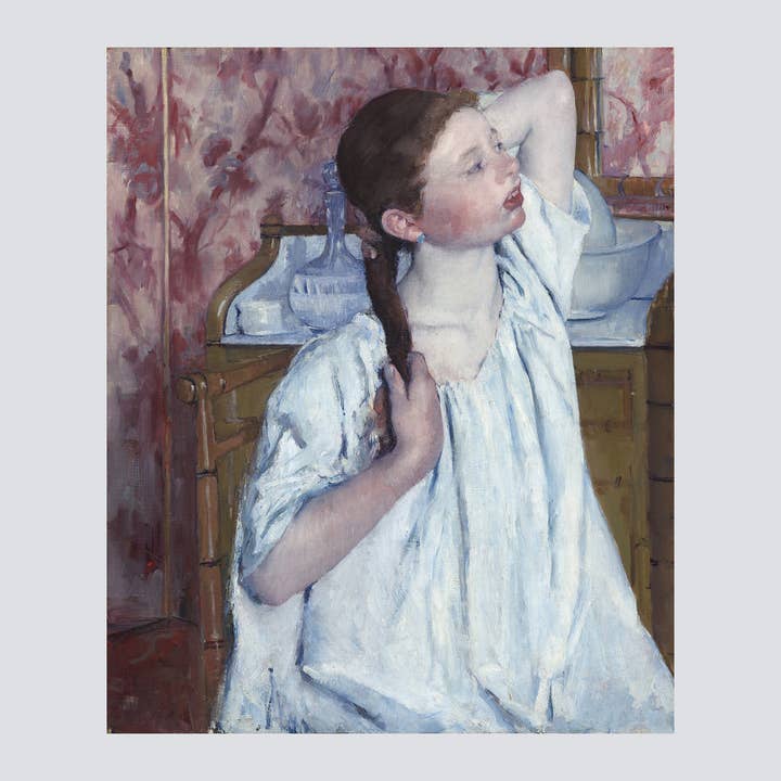 Ragazza che si sistema i capelli (1886) Stampa d'arte per la vendita all'ingrosso da parte di Milisima Studio