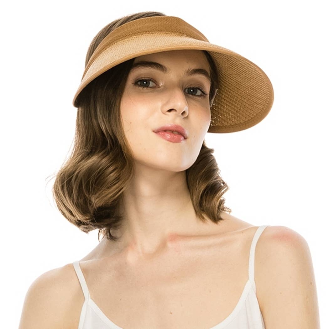 Bella Betty - Vente Visière – femme - Chapeau pare-soleil en paille structuré avec bande ajustable extensible1
