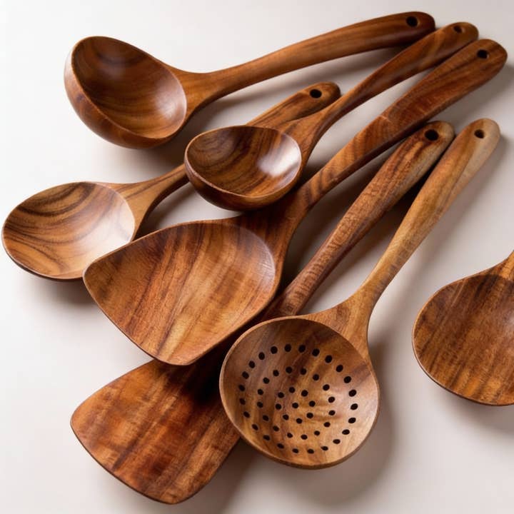 7-Piece Wooden Cooking Set | Kitchen Utensils | Eco Cookware for wholesale by Kiyo Home