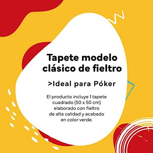 Cayro - Venta al por mayor Juegos de cartas - Tapete De Fieltro50X50 Cmaccesorio Póker, Cartas O Dados