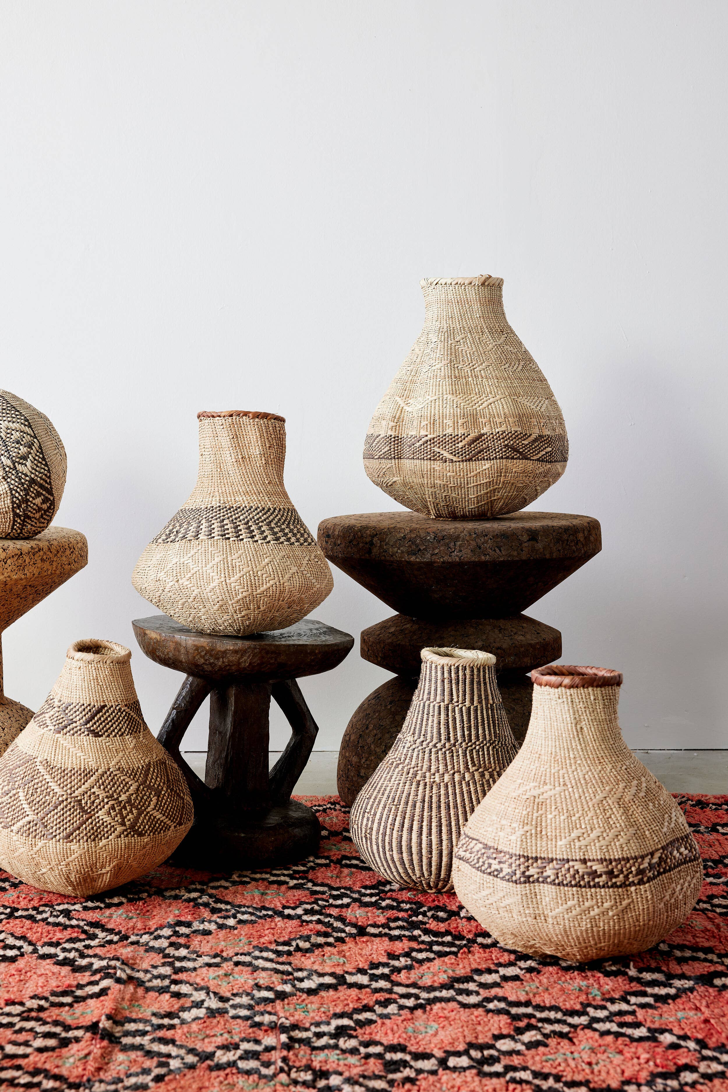 kanju Interiors - Vente Paniers - Panier Binga Nongo tissé, motifs variés13