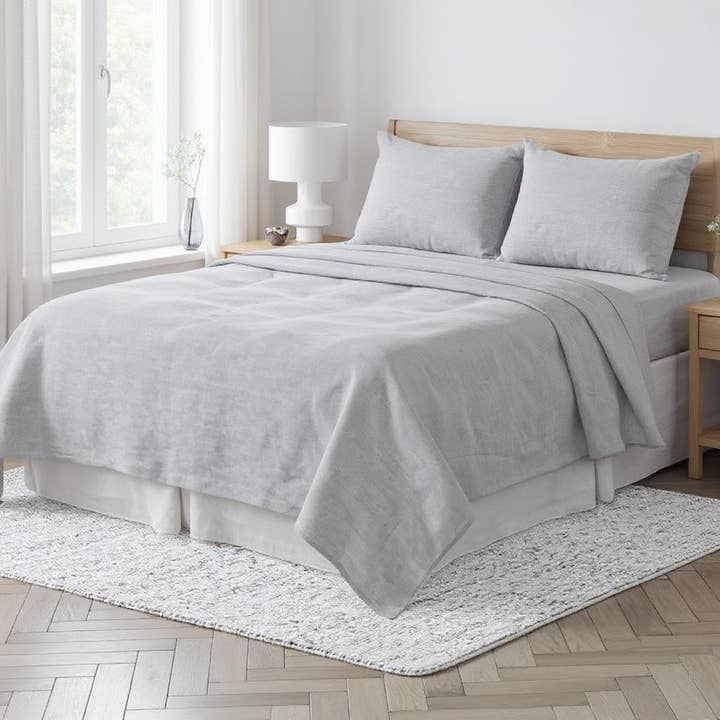 HomeRoots - Wholesale Flat Sheet - Cloud Linen Twin Flat Sheet1