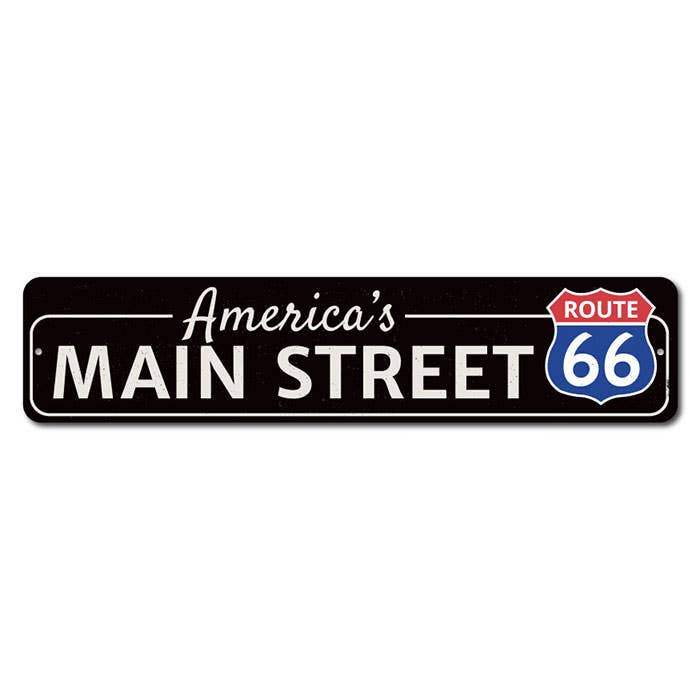 America's Main Street Route 66 metalen aluminium bord voor wholesale door Lizton Sign Shop, Inc