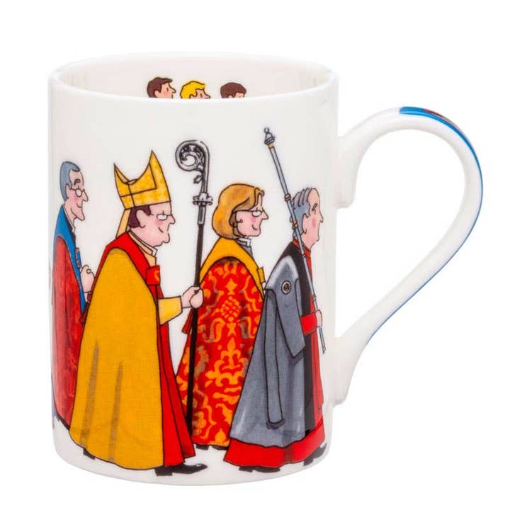 Cathedral Procession Fine Bone China Mug for wholesale by Alison Gardiner US