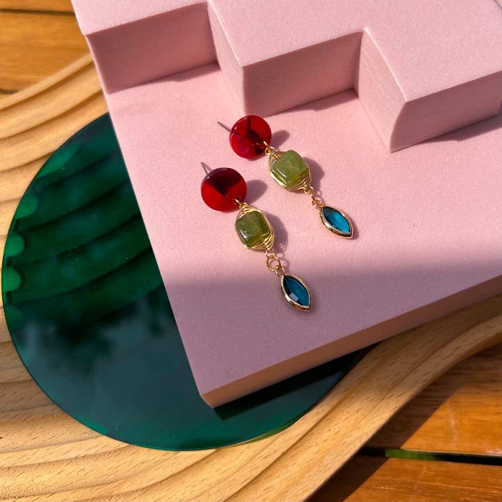 Tribe + Temple – Engroshandel Hængeøreringe og creoløreringe – Held og lykke Jade Glam Dingles1