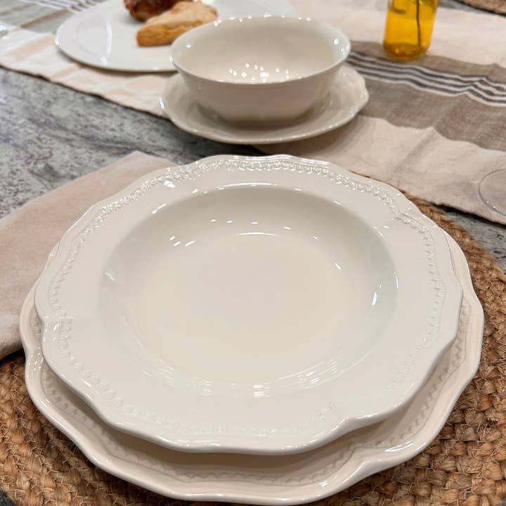 Classic White 18 Piece Dinnerware Set Service for 6 for wholesale by Red Vanilla Home