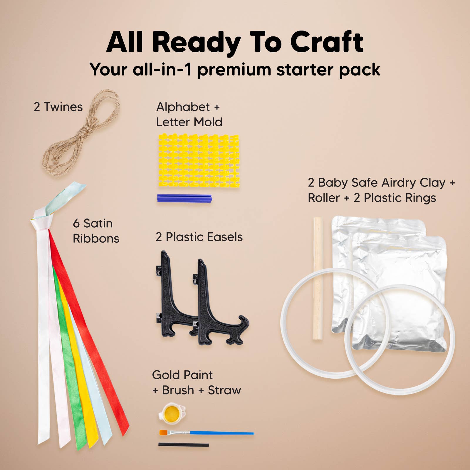 KeaBabies - Wholesale Ornament - Kids & Baby - KeaBabies Cherish Ornament Keepsake Kit (Gold)2