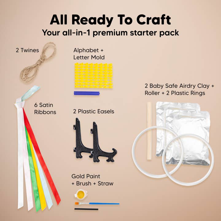 KeaBabies - Wholesale Ornament - Kids & Baby - KeaBabies Cherish Ornament Keepsake Kit (Gold)2