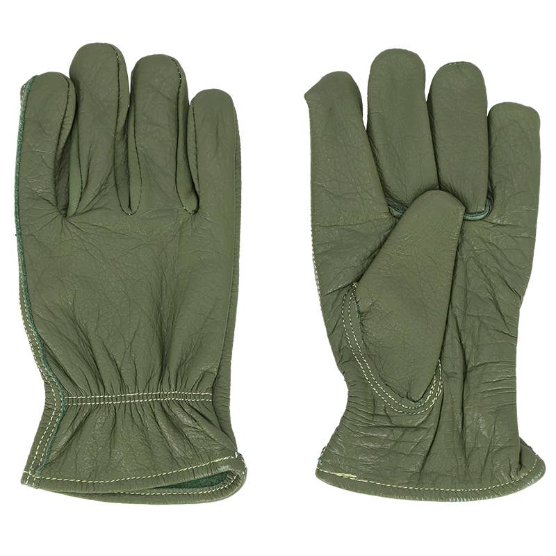 Esschert Design USA - Wholesale Gloves - Women's - Leather Gloves, Green - Medium0