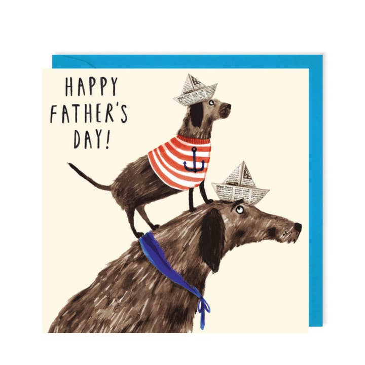 Fars dag Hundar i hattar-kort | Söta hundar gratulationskort för wholesale av Charley Rabbit Cards