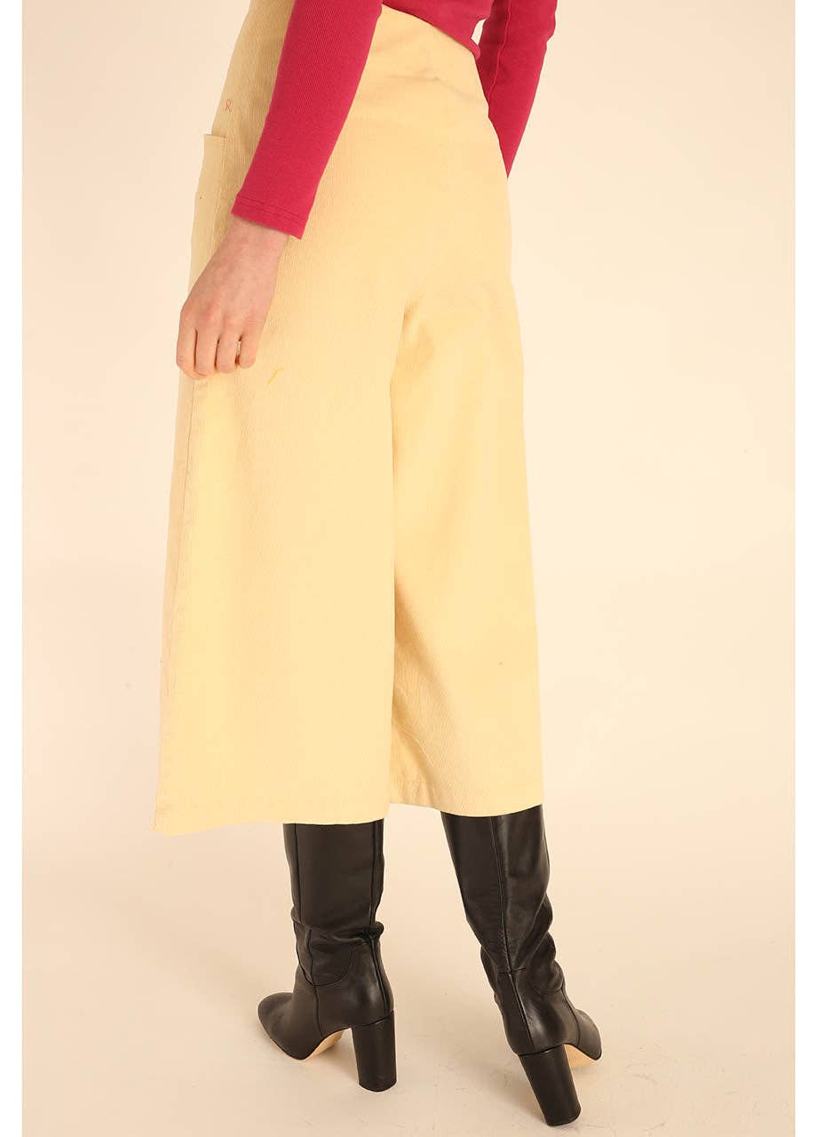 Pepaloves - Wholesale Pants - Women's - CULOTTE CORDUROY BEIGE5