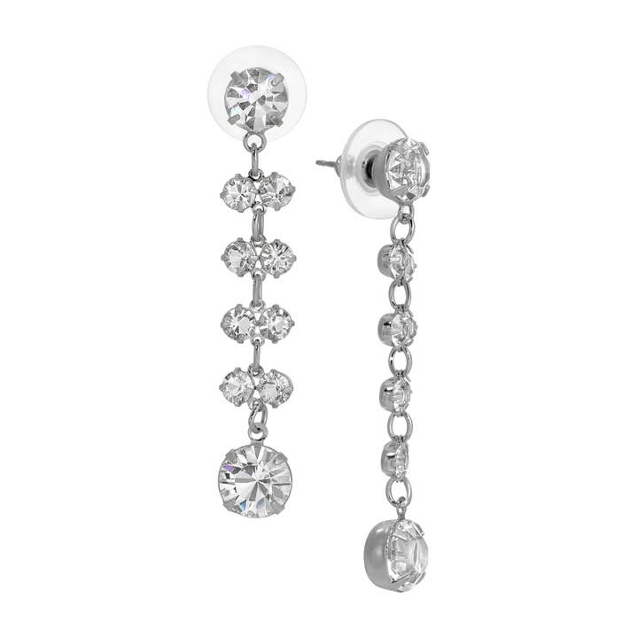 1928 Jewelry Austrian Crystal Cascade Vintage Linear Earrings for wholesale by 1928 Jewelry