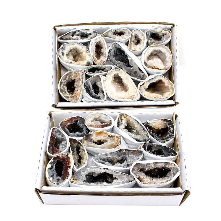 Rock Paradise - Wholesale Spiritual Stone/Crystal - Natural Geode From Brazil Wholesale Crystals Flat Box Minera