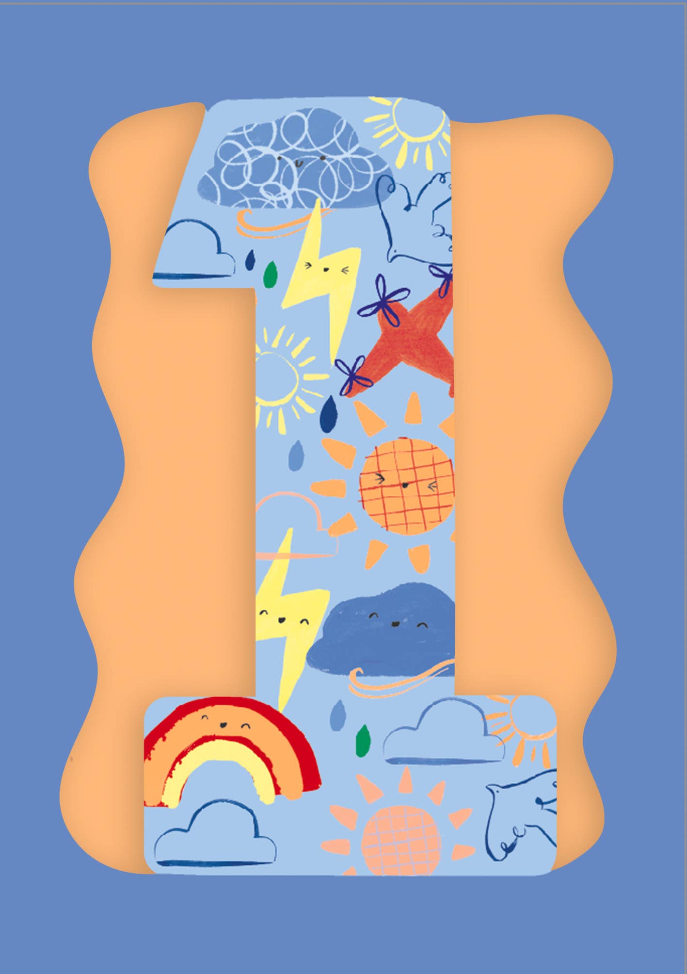 Hotchpotch - Wholesale Birthday Card - Doodle 1 Age Card Boys1