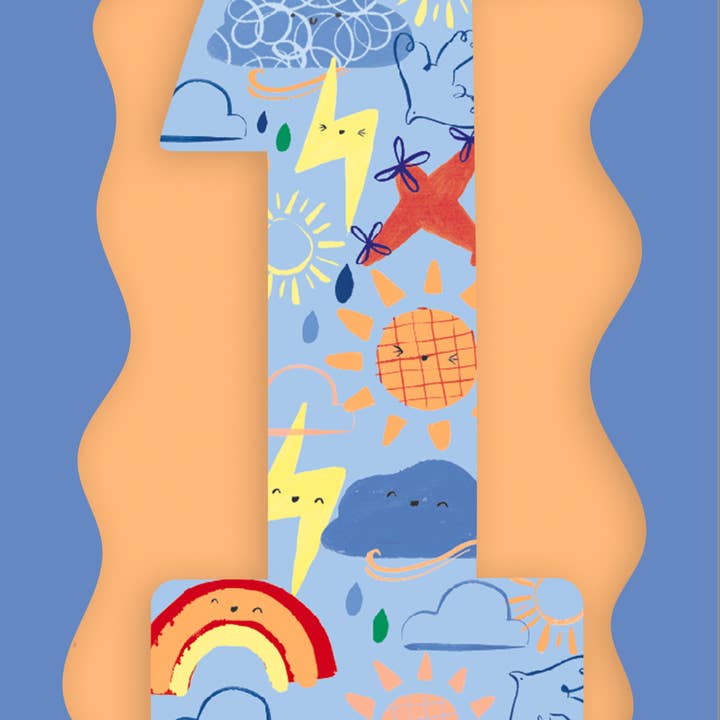 Hotchpotch - Wholesale Birthday Card - Doodle 1 Age Card Boys1