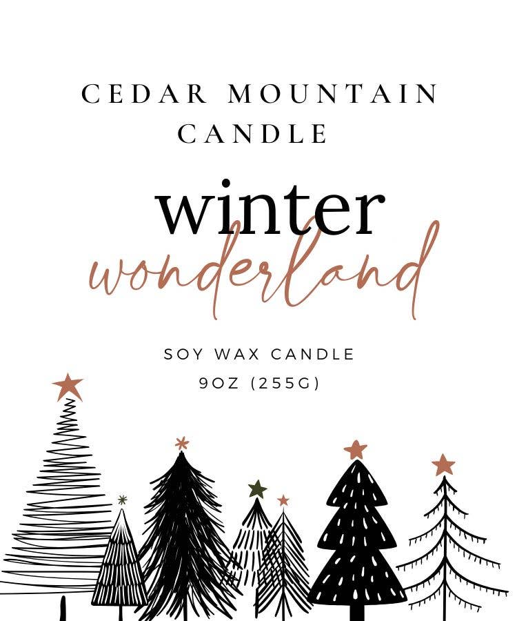 Cedar Mountain Candle - Vente Bougie en bocal - Bougie de soja Winter Wonderland en verre de 9 oz1