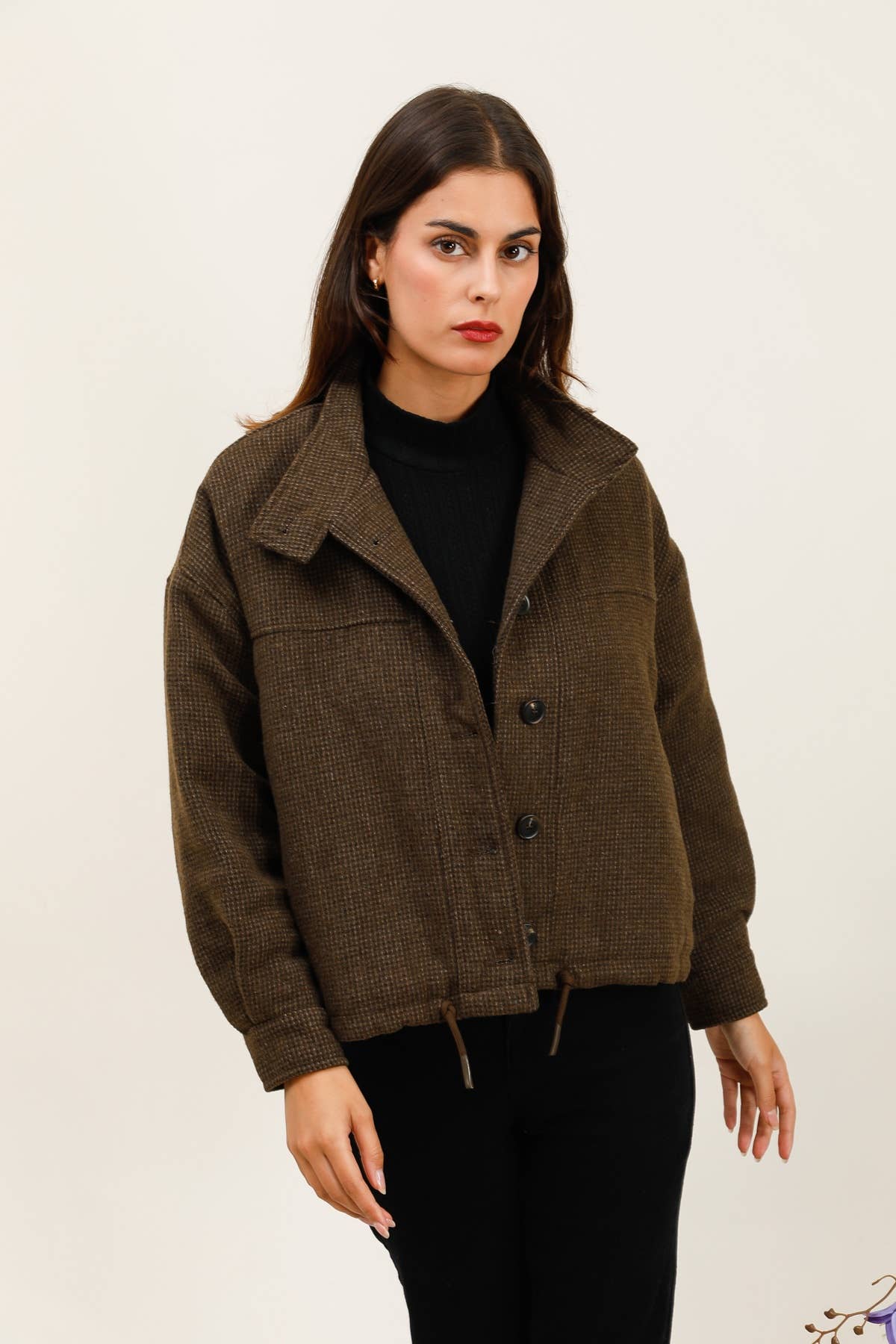 Brown 5909 WOOL JACKET for wholesale on Faire