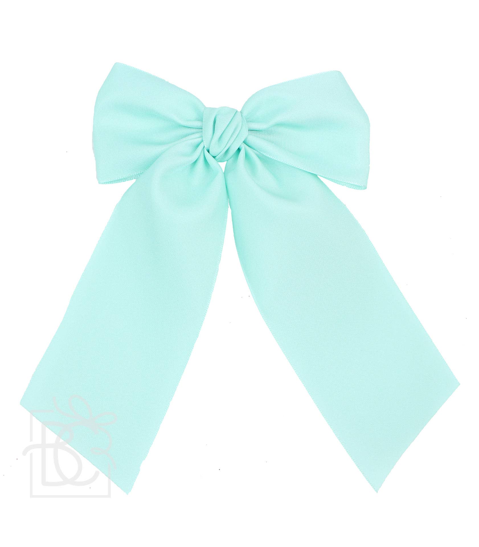 Beyond Creations, LLC - Vente Nœud pour cheveux – enfant - NŒUD EN SATIN OPAQUE AVEC NŒUD ET QUEUES EN FORME D'EURO SUR CLIPS EN FORME D'ALLIGATOR20