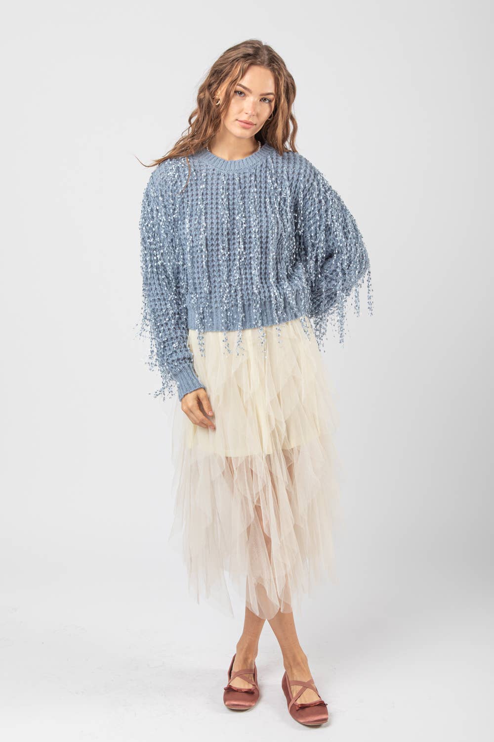 VERY J - Wholesale Rok - Dames - VERY J Barbie gelaagde tule midi-rok met waterval en elastische taille13