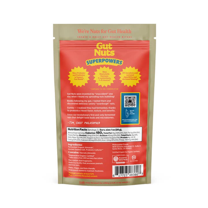 Philosopher Foods - Wholesale Nuts - Gut Nuts - Sprouted & Fermented "Sourdough" Almonds1