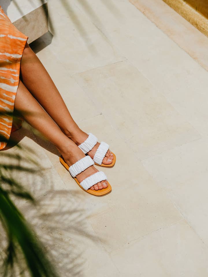 Pink Haley - Vente Sandales – femme - Sandales à talons en lin et cuir Loretta1