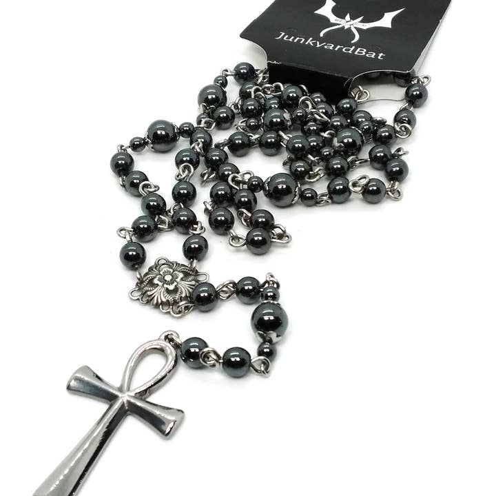 JunkyardBat – Colar de contas de oração por atacado – Terço de Tornozelo em Aço3