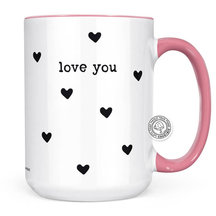 Love You Mug - Valentine's Day Mug, Hearts, Cute for wholesale by coco+bie designs