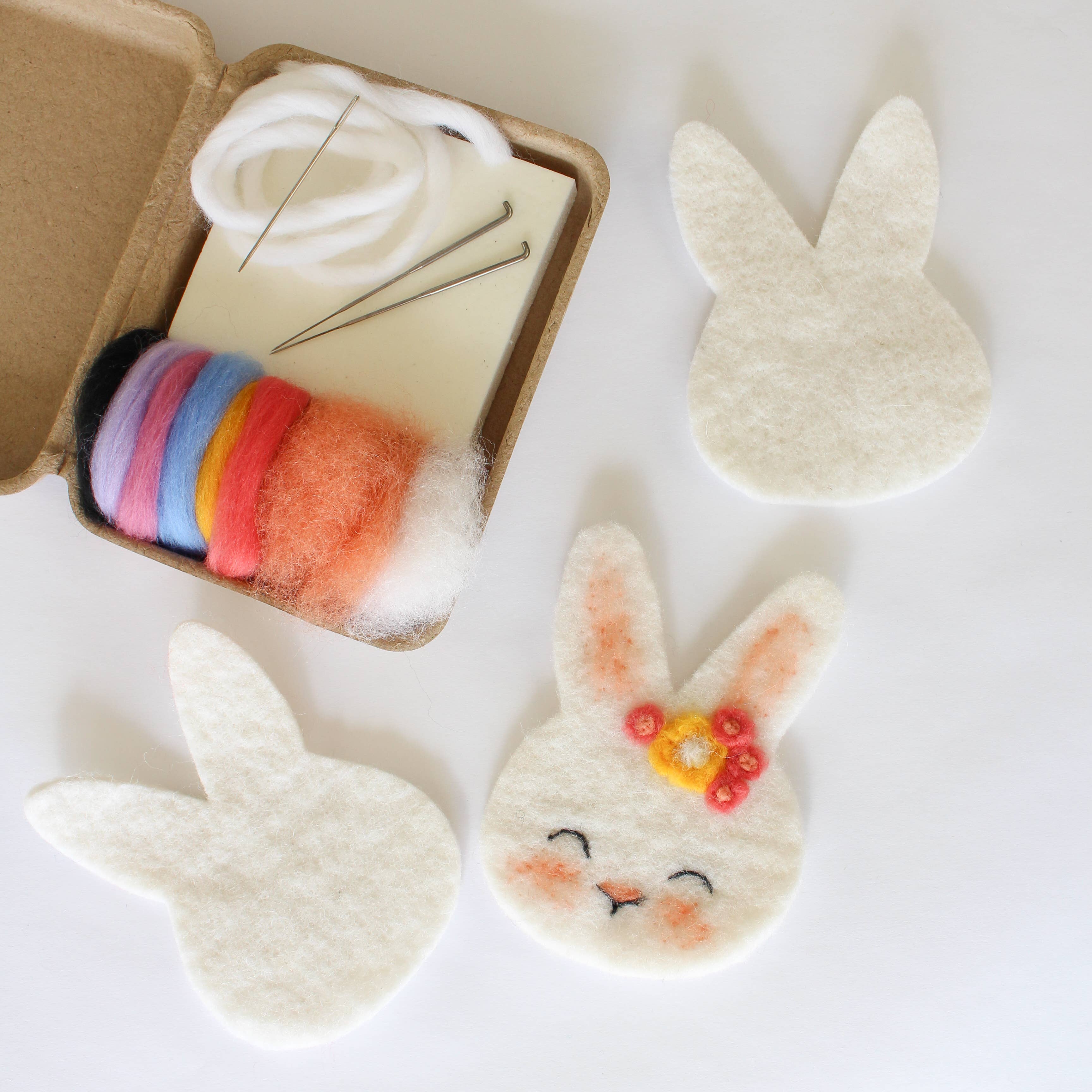 Sheep Creek Studio - Wholesale DIY Craft Kit - Mini Bunny Felting Craft Kit4