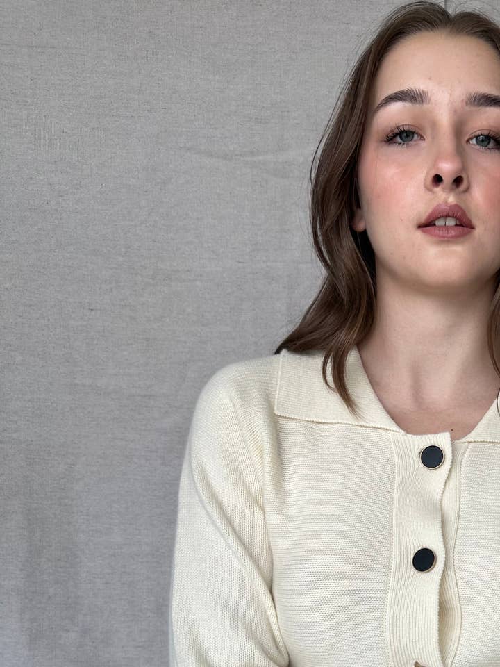 Dewdrop Cashmere Crop for wholesale by Sashū The Label