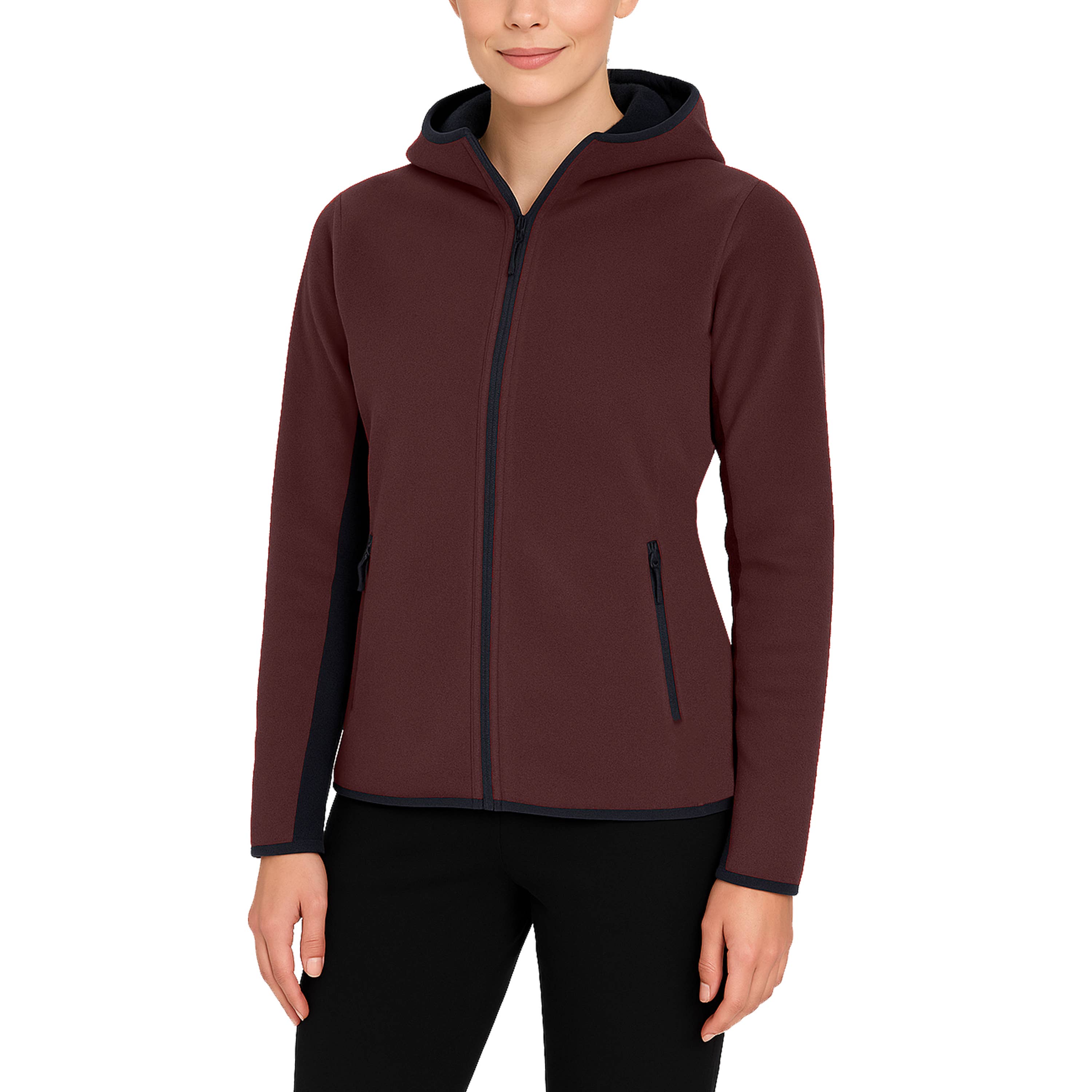 Galaxy By Harvic – wholesale Hoodie – Women's – Women's Loose-Fit Polar Fleece Tech Zip Hoodie 1
