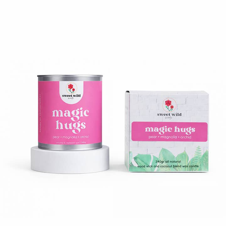 Natural Wax Candle Magic Hugs - pear • magnolia • orchid for wholesale by Sweet Wild Scents