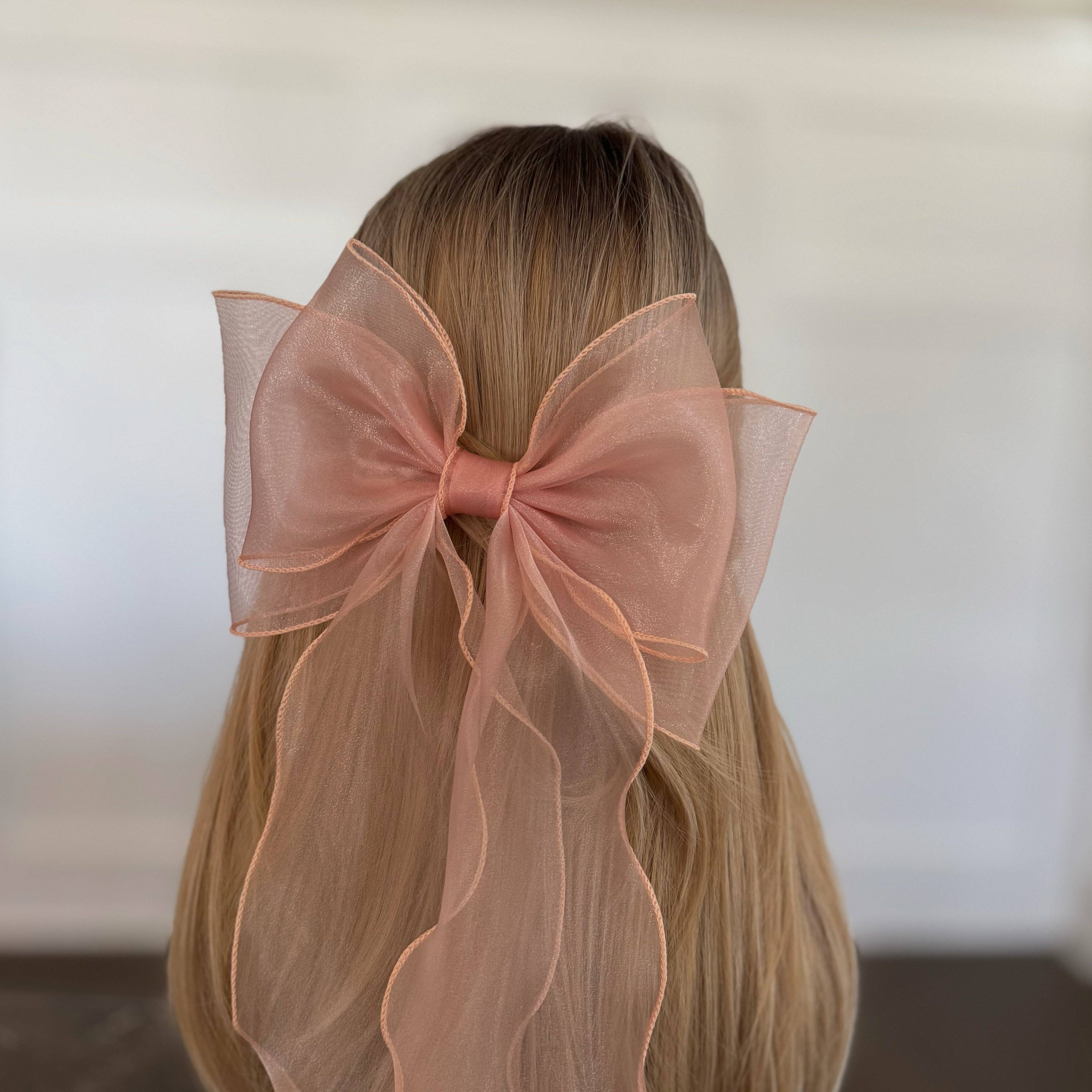 Ellison+Young - Wholesale Hair Clip - Women's - Sheer Silky Statement Hair Bow Clip2