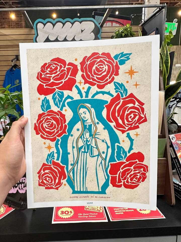 Nuestra Virgencita Art Print | 11x14 in for wholesale by YAMZ: World of Color