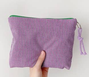 Dilworth Road - Wholesale Makeup/Cosmetic Bag - Cotton Zip Cosmetic Pouch to Personalize with Patches1