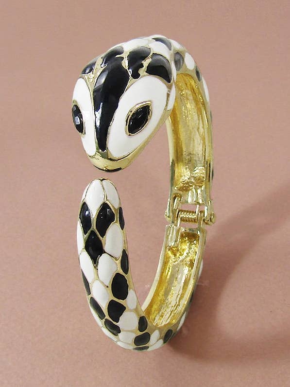 Enamel Snake Stoned Cuff Bracelet for wholesale by TheTizana