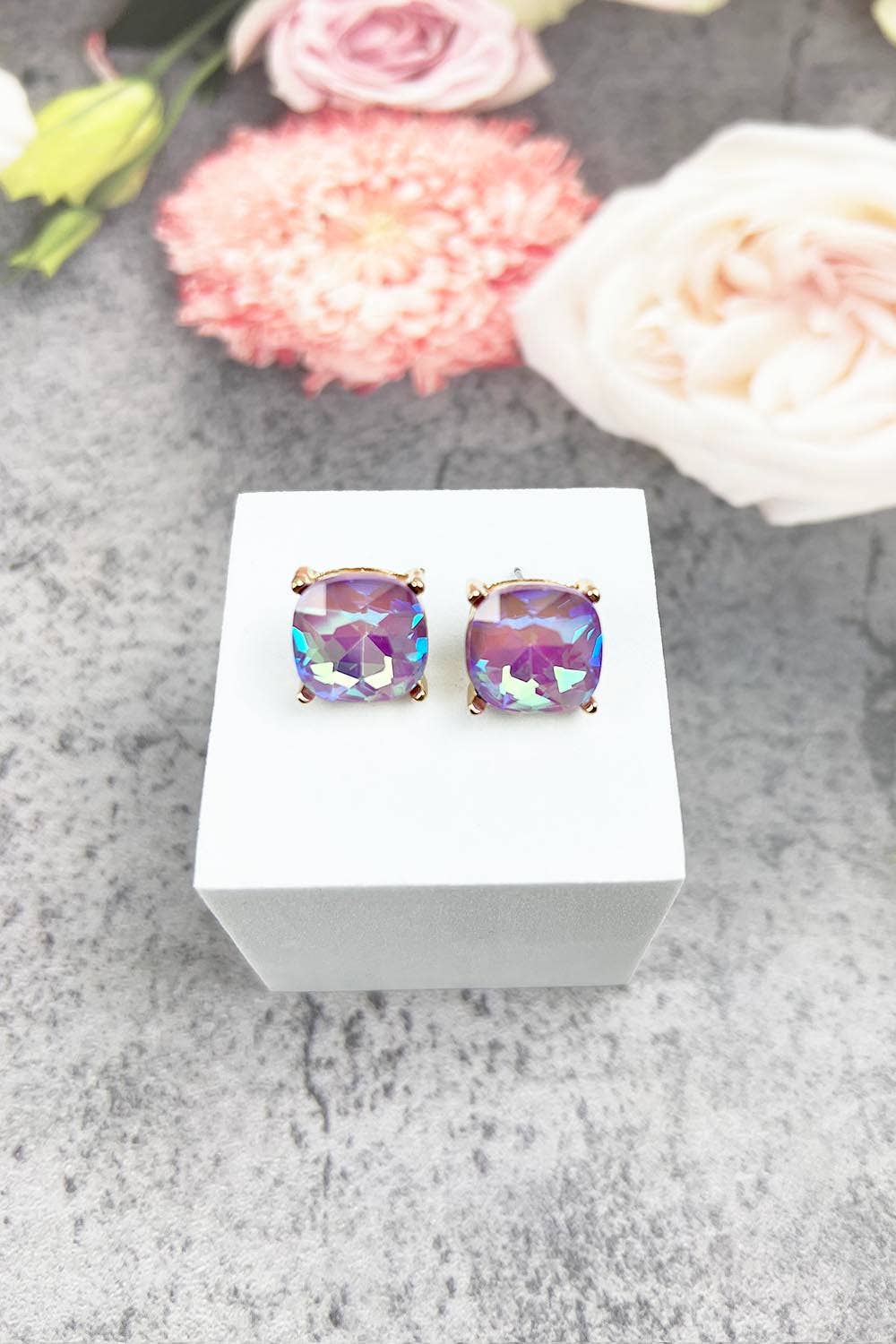 JHP Collection - Wholesale Stud/Post Earrings - VARIETY COLORS OF SEMI PRECIOUSGLASS POST EARRINGS24