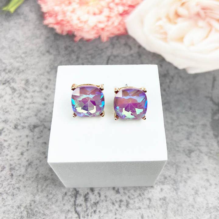 JHP Collection - Wholesale Stud/Post Earrings - VARIETY COLORS OF SEMI PRECIOUSGLASS POST EARRINGS24