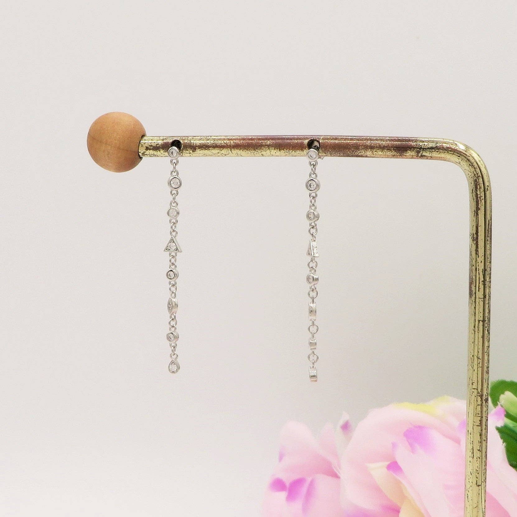 Daemon srls - Wholesale Dangle Earrings - FAIRY ~ paio Orecchini ARGENTO 925 pendenti zirconati8