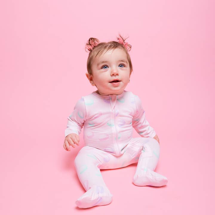 Macarons Organic Footed Onesie for wholesale by Norani Baby