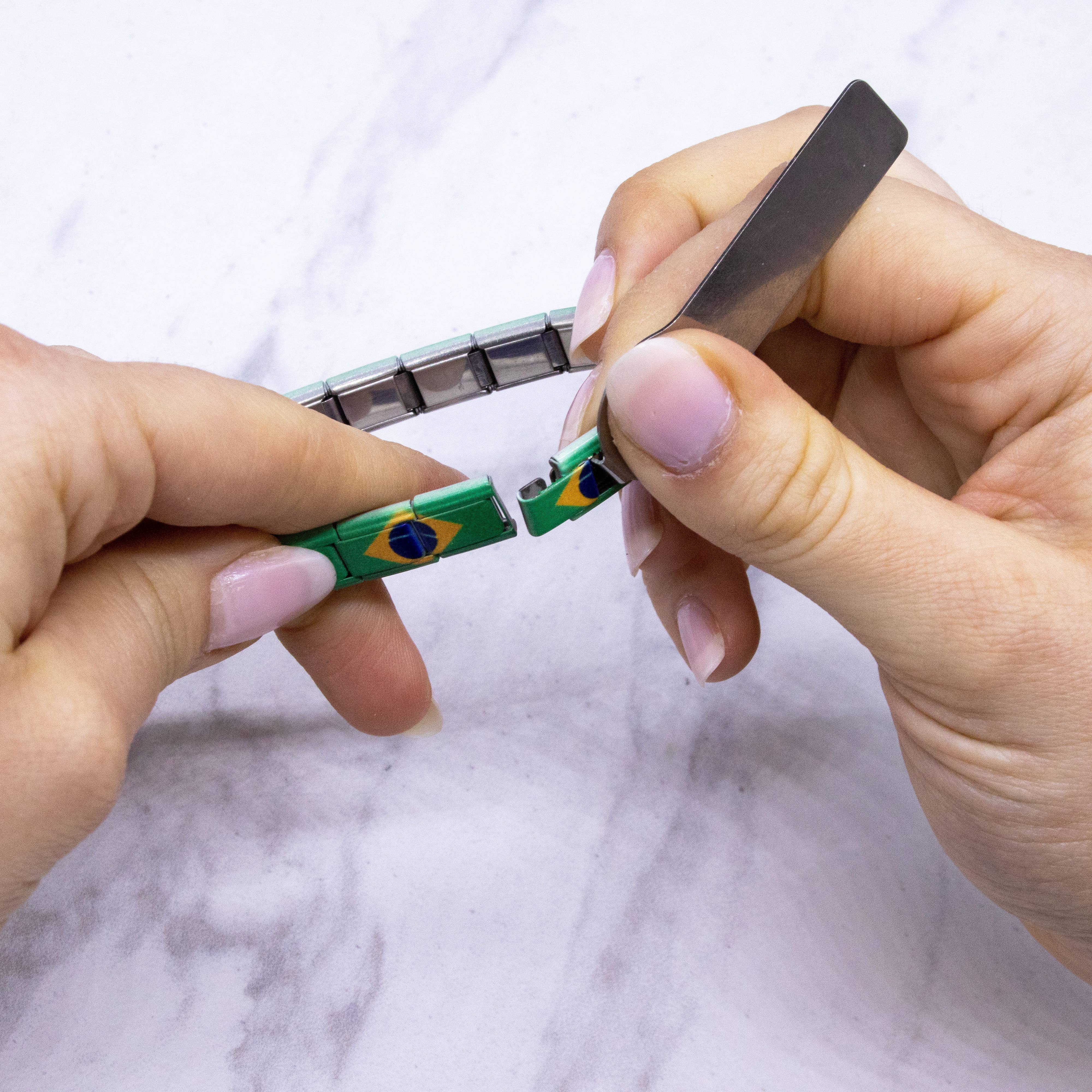 Natalia - Wholesale Charm/Dangle Bracelet - Italian Charm Bracelet Flags - Link Jewelry13