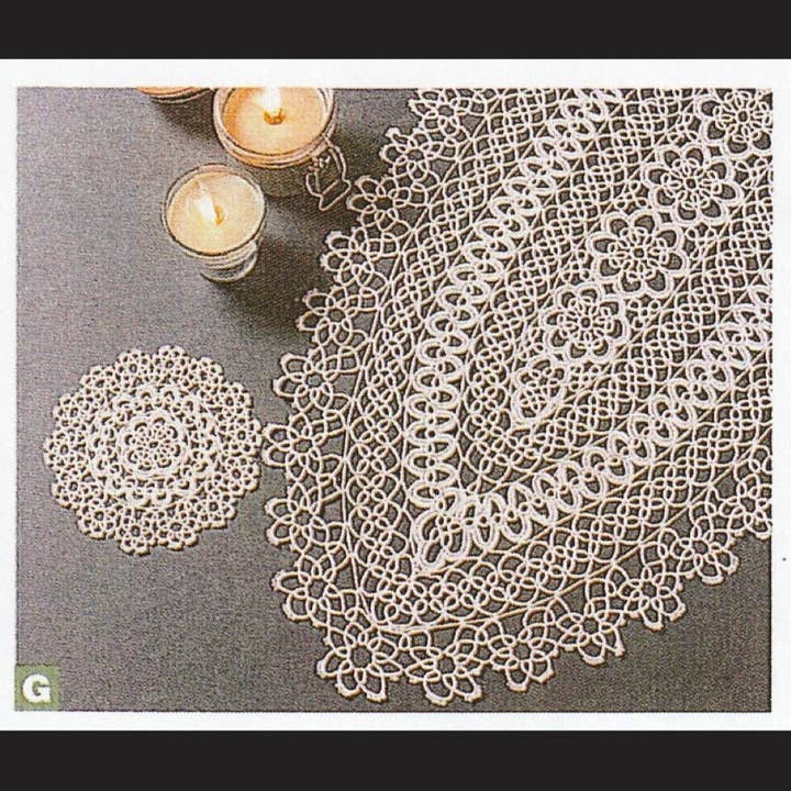 Håndlavede Tatting Blonde Ovale Løbere – Hvid 100% Bomuld for engroshandel hos Eastern Sunrise Lace And Linens Inc.